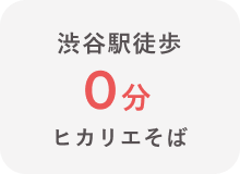 渋谷駅徒歩0分ヒカリエそば